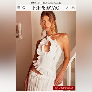 Pepper Mayo linen top